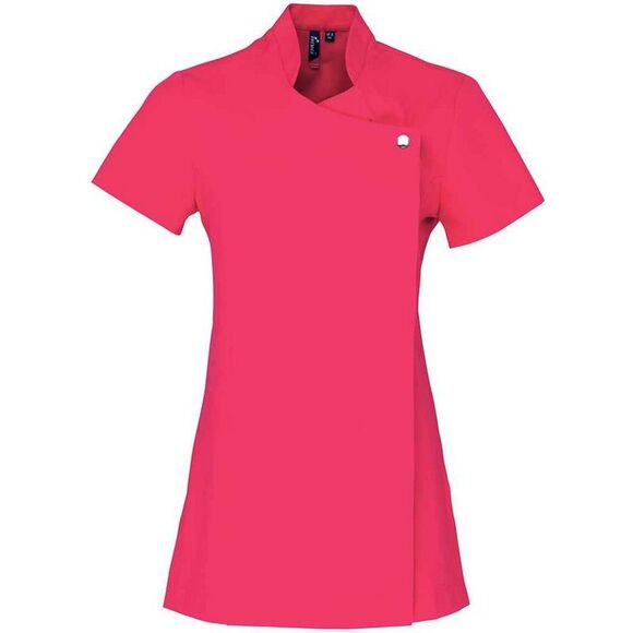 Premier Womens/Ladies Blossom Short Sleeve Tunic / Hot Pink - Picture 1 of 4